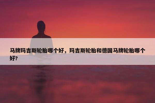 马牌玛吉斯轮胎哪个好，玛吉斯轮胎和德国马牌轮胎哪个好?