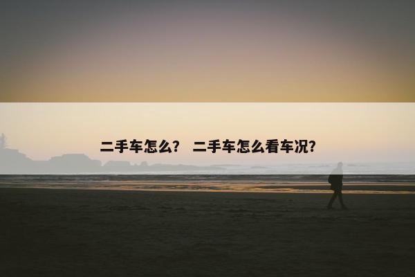 二手车怎么？ 二手车怎么看车况？