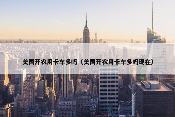 美国开农用卡车多吗（美国开农用卡车多吗现在）