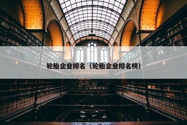 轮胎企业排名（轮胎企业排名榜）