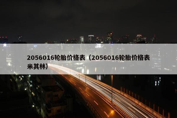 2056016轮胎价格表（2056016轮胎价格表米其林）