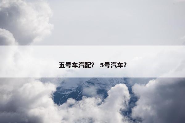五号车汽配？ 5号汽车？