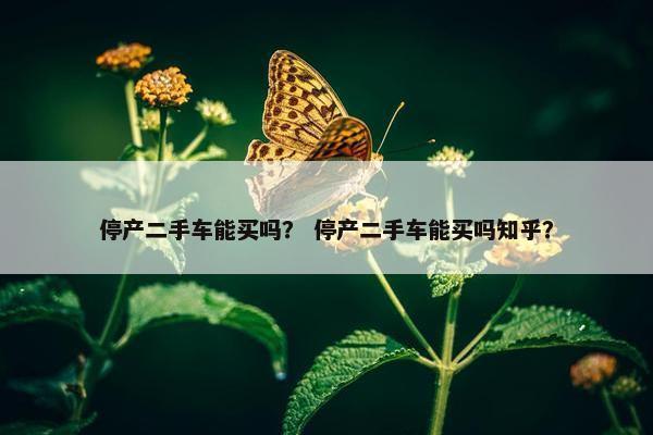 停产二手车能买吗？ 停产二手车能买吗知乎？