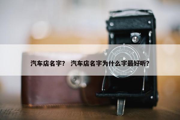 汽车店名字？ 汽车店名字为什么字最好听？