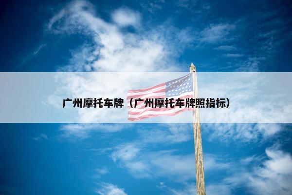 广州摩托车牌（广州摩托车牌照指标）