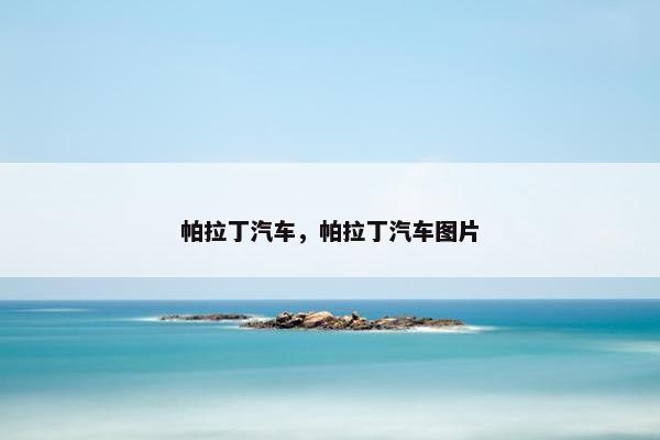 帕拉丁汽车，帕拉丁汽车图片