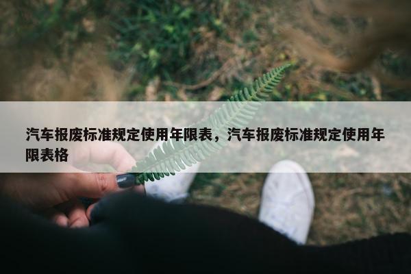 汽车报废标准规定使用年限表，汽车报废标准规定使用年限表格