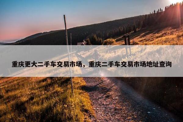 重庆更大二手车交易市场，重庆二手车交易市场地址查询