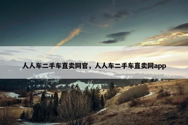 人人车二手车直卖网官，人人车二手车直卖网app