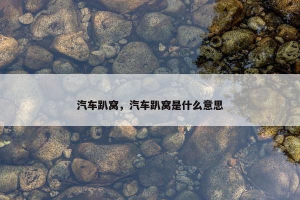 汽车趴窝，汽车趴窝是什么意思