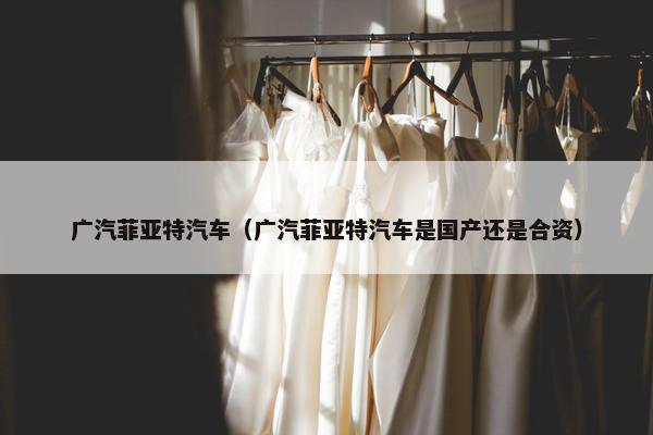 广汽菲亚特汽车（广汽菲亚特汽车是国产还是合资）