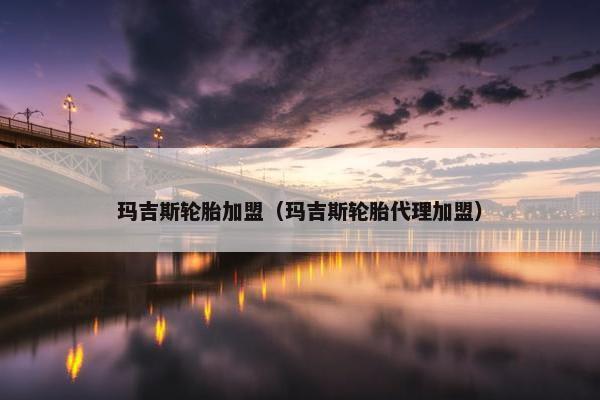 玛吉斯轮胎加盟（玛吉斯轮胎代理加盟）