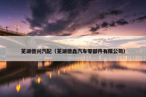 芜湖德兴汽配（芜湖德鑫汽车零部件有限公司）