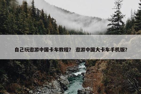 自己玩遨游中国卡车教程？ 遨游中国大卡车手机版？