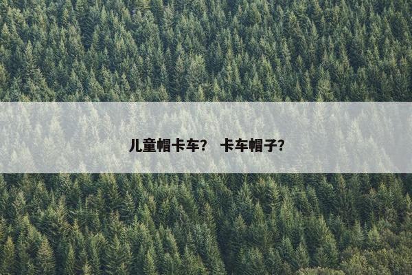 儿童帽卡车？ 卡车帽子？