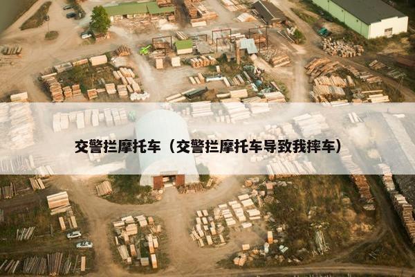 交警拦摩托车（交警拦摩托车导致我摔车）