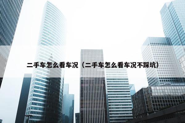 二手车怎么看车况（二手车怎么看车况不踩坑）