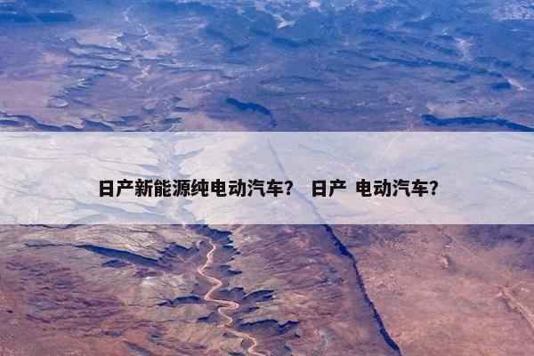 日产新能源纯电动汽车？ 日产 电动汽车？