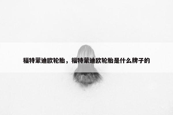 福特蒙迪欧轮胎，福特蒙迪欧轮胎是什么牌子的