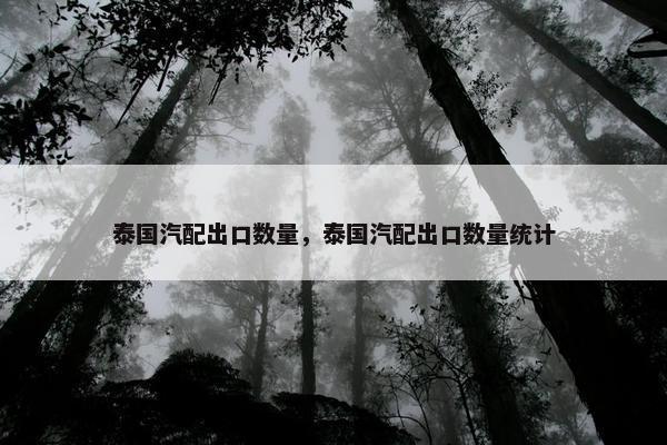 泰国汽配出口数量，泰国汽配出口数量统计