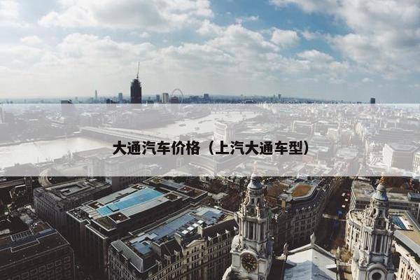 大通汽车价格（上汽大通车型）