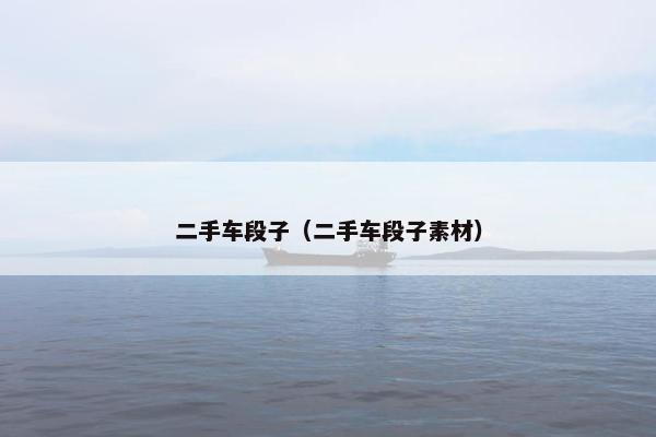 二手车段子（二手车段子素材）