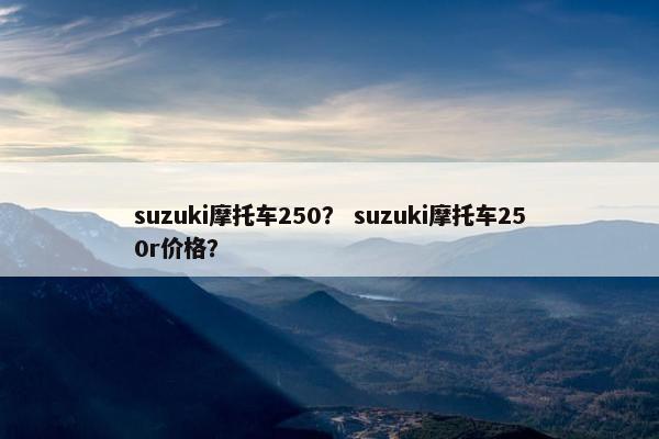 suzuki摩托车250？ suzuki摩托车250r价格？