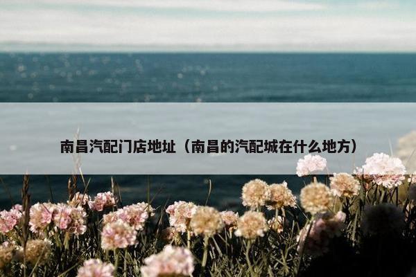 南昌汽配门店地址（南昌的汽配城在什么地方）