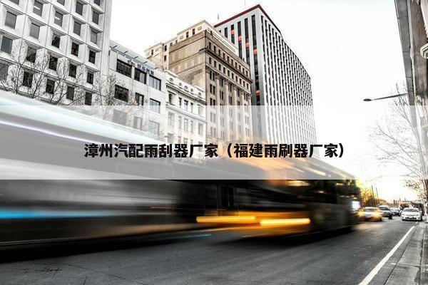 漳州汽配雨刮器厂家（福建雨刷器厂家）