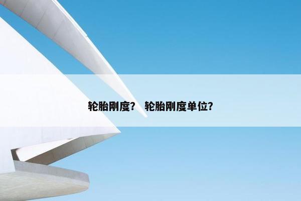 轮胎刚度？ 轮胎刚度单位？