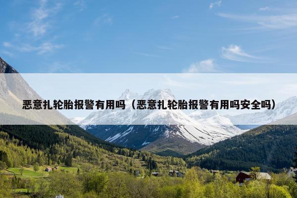 恶意扎轮胎报警有用吗（恶意扎轮胎报警有用吗安全吗）