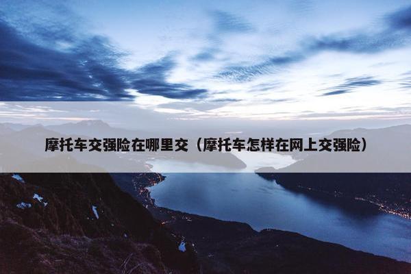 摩托车交强险在哪里交（摩托车怎样在网上交强险）