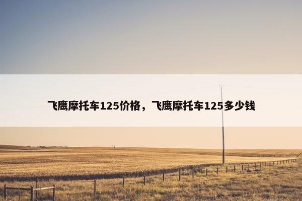 飞鹰摩托车125价格，飞鹰摩托车125多少钱