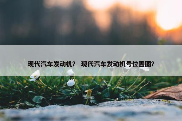 现代汽车发动机？ 现代汽车发动机号位置图？