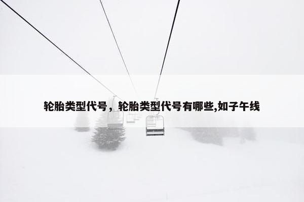轮胎类型代号，轮胎类型代号有哪些,如子午线