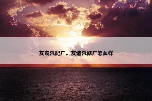 友友汽配厂，友谊汽修厂怎么样