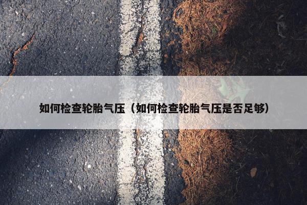 如何检查轮胎气压（如何检查轮胎气压是否足够）