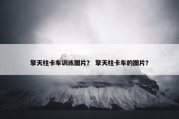 擎天柱卡车训练图片？ 擎天柱卡车的图片？