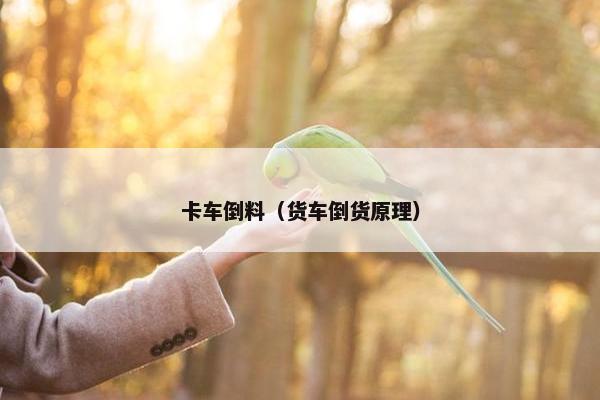 卡车倒料（货车倒货原理）