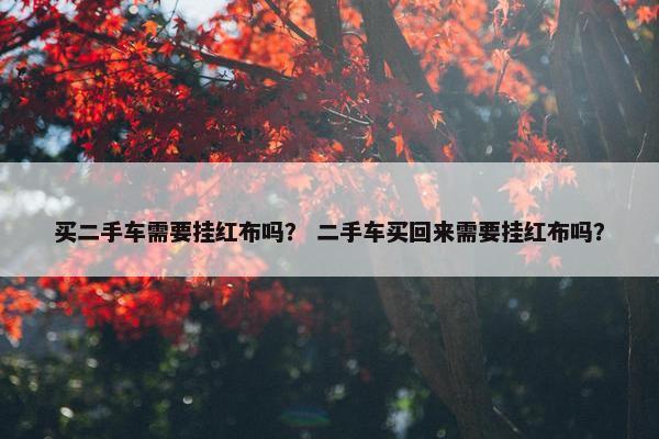 买二手车需要挂红布吗？ 二手车买回来需要挂红布吗？