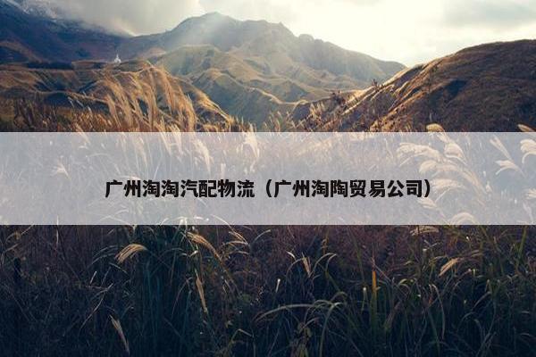 广州淘淘汽配物流（广州淘陶贸易公司）