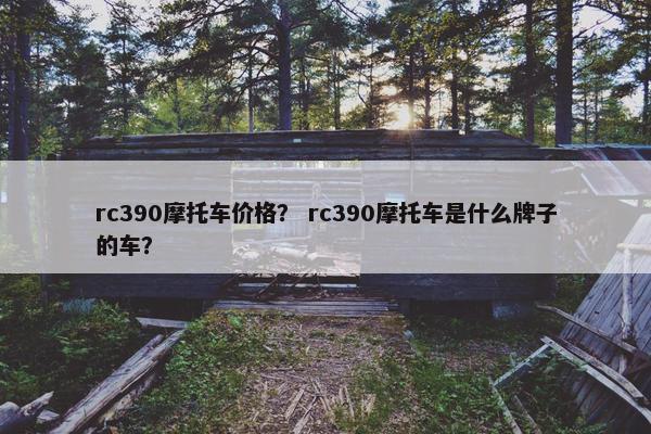 rc390摩托车价格？ rc390摩托车是什么牌子的车？