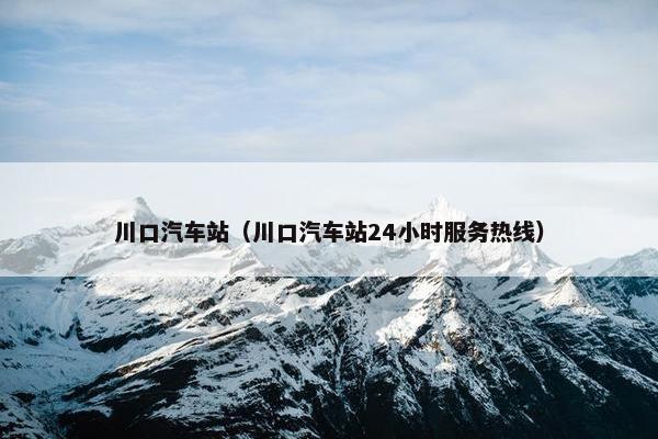 川口汽车站（川口汽车站24小时服务热线）
