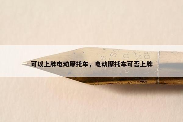 可以上牌电动摩托车，电动摩托车可否上牌