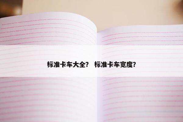 标准卡车大全？ 标准卡车宽度？