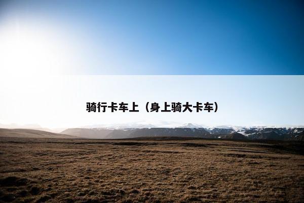 骑行卡车上（身上骑大卡车）