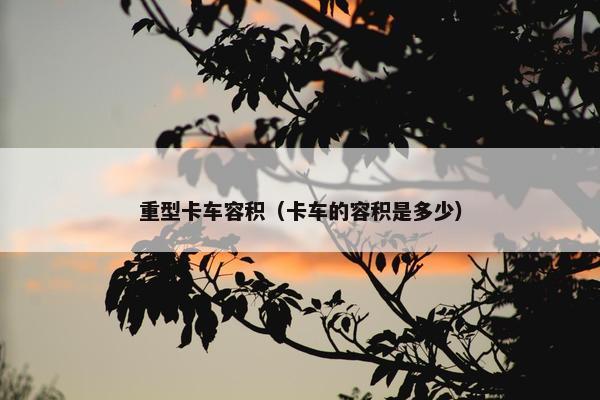 重型卡车容积（卡车的容积是多少）