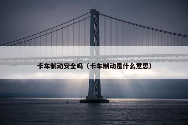 卡车制动安全吗（卡车制动是什么意思）