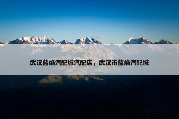 武汉蓝焰汽配城汽配店，武汉市蓝焰汽配城