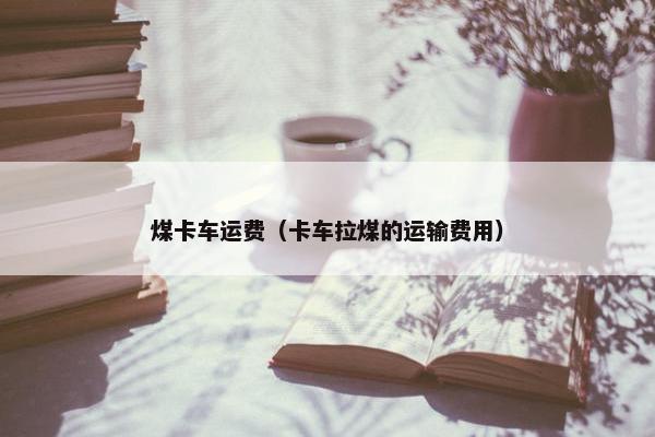 煤卡车运费（卡车拉煤的运输费用）